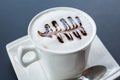 Cappuccino co ffee cup ,Hot coffee Royalty Free Stock Photo