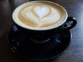Cappuccino Coffee Cup Froth Heart Royalty Free Stock Photo