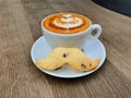 Cappuccino and cookie