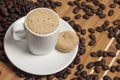 Cappuccino with cookie