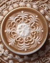 Cappuccino Foam Mandala