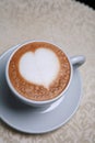 Cappuccino with heart design Royalty Free Stock Photo