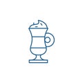 Cappuccino line icon concept. Cappuccino flat vector symbol, sign, outline illustration.