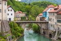 The Cappuchin Bridge, the oldest preserved bridge in Slovenia