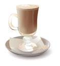 Cappuchino in glass vector