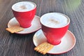 Cappucino with biscuits