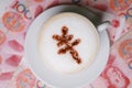 Cappucino with RMB sign