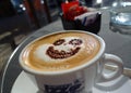 Cappucino with smile Royalty Free Stock Photo