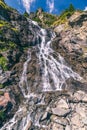 Capra waterfall in Fagaras mountains, Romania Royalty Free Stock Photo