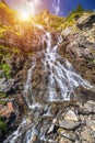 Capra waterfall in Fagaras mountains, Romania Royalty Free Stock Photo