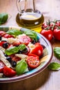 Caprese. Caprese salad. Italian salad. Mediterranean salad. Italian cuisine. Mediterranean cuisine. Royalty Free Stock Photo