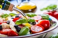 Caprese. Caprese salad. Italian salad. Mediterranean salad. Italian cuisine. Mediterranean cuisine. Royalty Free Stock Photo