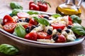 Caprese. Caprese salad. Italian salad. Mediterranean salad. Italian cuisine. Mediterranean cuisine.