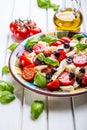 Caprese. Caprese salad. Italian salad. Mediterranean salad. Italian cuisine. Mediterranean cuisine. Royalty Free Stock Photo