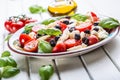 Caprese. Caprese salad. Italian salad. Mediterranean salad. Italian cuisine. Mediterranean cuisine. Royalty Free Stock Photo