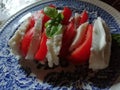 Caprese salad in Italy with real buffala mozzarella