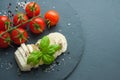 Caprese salad with tomato cherry and mozzarella chees