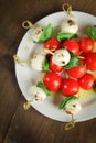 Caprese tapas Royalty Free Stock Photo