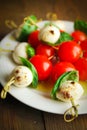 Caprese tapas Royalty Free Stock Photo