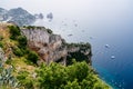 Capri from above, Gulf of Naples, Italy Royalty Free Stock Photo