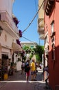 Capri,Campania/Italy-July 17, 2019: Casa Rossa or The Red House is a historic building of eclectic style located in Anacapri.