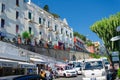 Capri,Campania/Italy-July 17, 2019: Fabulous colorful street of Capri island. Touristic places concept