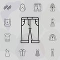 Capri, clothes, denim icon. Universal set of clothes for website design and development, app development