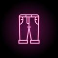 Capri, clothes, denim neon icon. Simple thin line, outline vector of clothes icons for ui and ux, website or mobile application