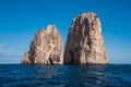 Capri Faraglioni Rocks Mezzo and Scopolo or Fuori in Italy