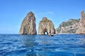 Capri island Faraglioni cliffs, Italy, Europe Royalty Free Stock Photo