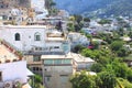 Capri island, Italy. Traditional Italian architecture at the seaside in the mountains. Royalty Free Stock Photo