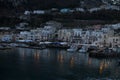 Capri island port at down