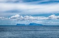 Capri island view from the sea of naples. Italy Royalty Free Stock Photo