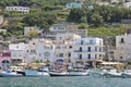 Capri, Italy - April 22, 2007: Boat for tourists in the Marina Grande harbor Royalty Free Stock Photo