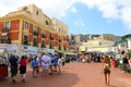 CAPRI, ITALY - JULY 2, 2018: view of Capri Piazzetta square with tourists visiting the island of Capri, Italy