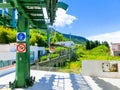 Capri, Italy - May 04, 2014: Cableway at island on a beautiful sunny day Royalty Free Stock Photo