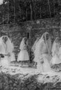 Capri, Italy, 1929 - Some young girls parade in white dress and veil during the celebrations of San Costanzo, patron of the island