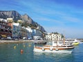 Capri, Naples, Italy. The harbor of the village Marina Grande Royalty Free Stock Photo