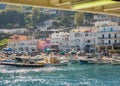 Capri, Naples, Italy. The harbor of the village Marina Grande Royalty Free Stock Photo