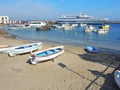 Capri, Naples, Italy. The harbor of the village Marina Grande Royalty Free Stock Photo