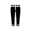 capri pants clothes glyph icon vector illustration