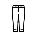 capri pants clothes line icon vector illustration