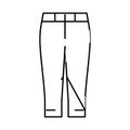 capri pants clothes line icon vector illustration