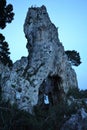 Capri - Sperone roccioso dell`Arco Naturale al tramonto
