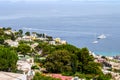 Capri, view of the sea and the ship