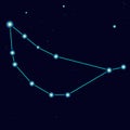 Vector starry sky with constellation  Capricorn Royalty Free Stock Photo