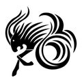 Capricorn graphic icon. Zodiac sign. Design element for horoscope and astrological forecast, drawn in black on a white isolated Royalty Free Stock Photo