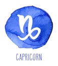 Capricorn hand drawn Zodiac sign Royalty Free Stock Photo