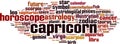 Capricorn word cloud Royalty Free Stock Photo