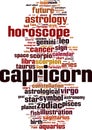 Capricorn word cloud Royalty Free Stock Photo